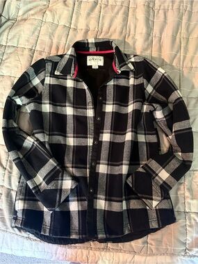 Orvis Black and White Plaid Button-Down Shirt